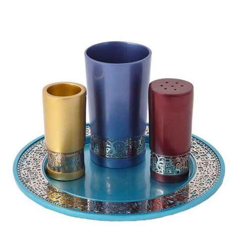 סט הבדלה מגזרת מתכת ירושלים