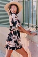 אוברול מעטפת הדפס עלים