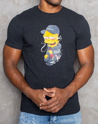 טי שרט  T - AKASHI LOGO צבע שחור SIMPSONS