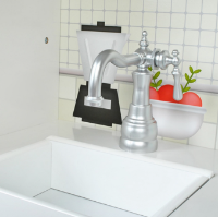 מטבח עץ טקסס, לבן גדול כולל כלי בישול, צעצועץ