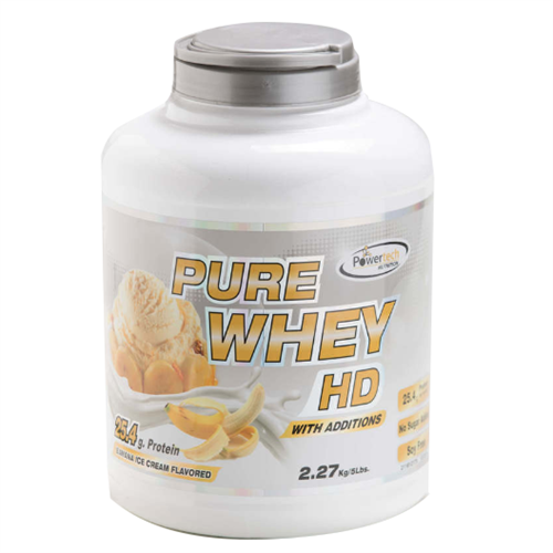 -- אבקת חלבון פאוארטק HD בטעם בננה -- Pure Whey Hd, מכיל   2.3 ק"ג