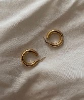 עגילי חישוק עבה זהב 14K S