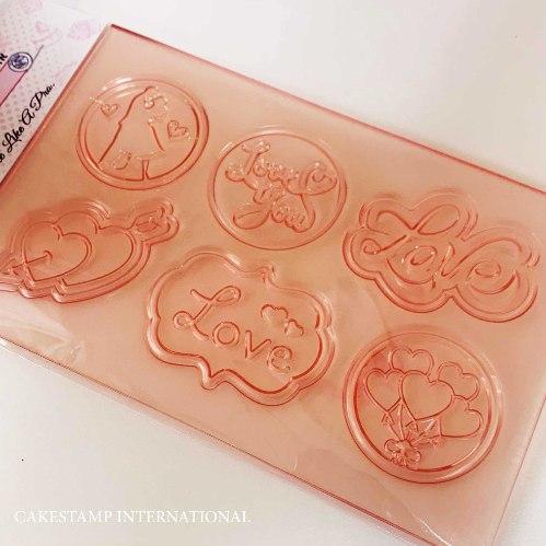 סט 6 תבניות לקישוט מארזי אהבה ויומולדת | טופרים קטנים יום הולדת | זוג LOVE חדש מאתי דבש