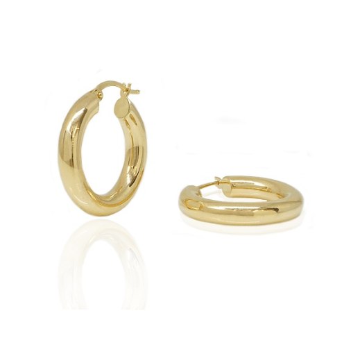 עגילי חישוק קטנים עבים 1.8 ס"מ זהב