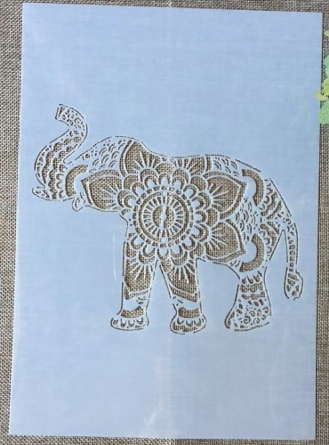 שבלונה גדולה - פיל מדהים (A4)