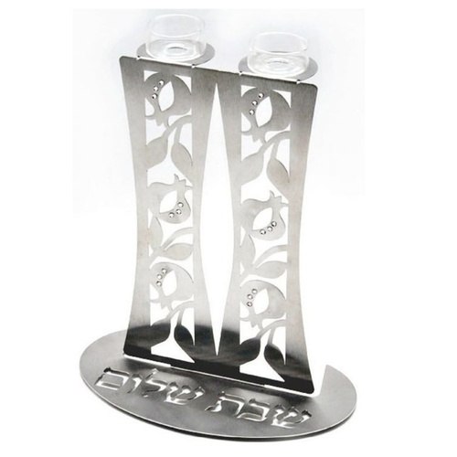 פמוטים לשבת בינוני דגם נגזרת רימונים