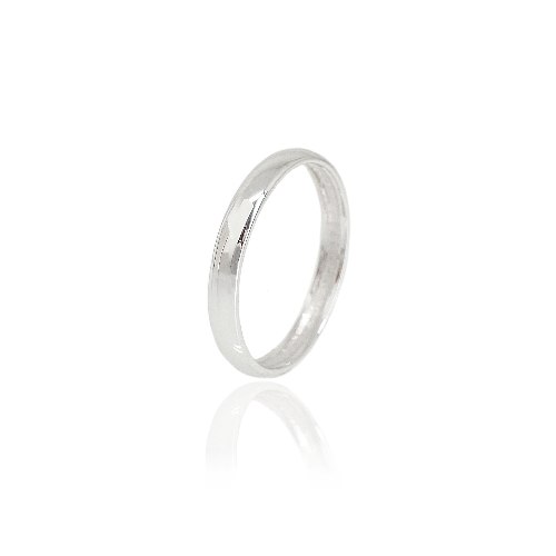 טבעת נישואין חלקה מעוגלת בזהב 14 קרט- דגם SA418