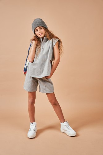 חליפת אריאנה אפור - DANA SIDI GIRLS