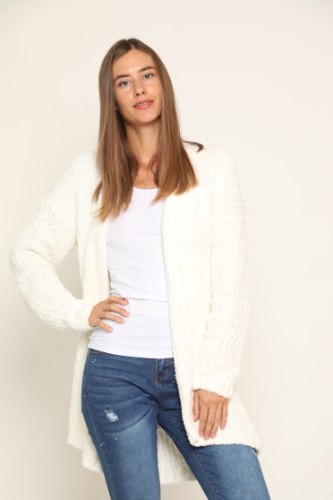 עליונית סריג עבה נשים לבן