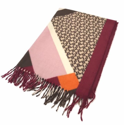 צעיף בורדו ורוד