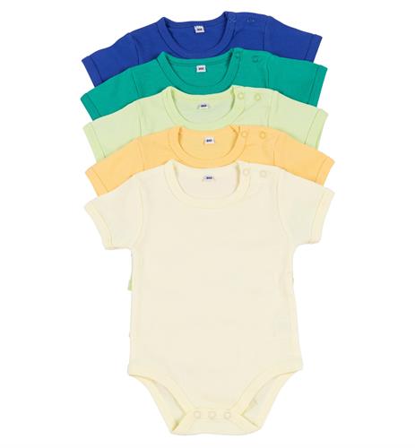 מארז 5 בגדי גוף 9601 רויאל - ירוק - ירוק לימון - צהוב - צהוב בננה