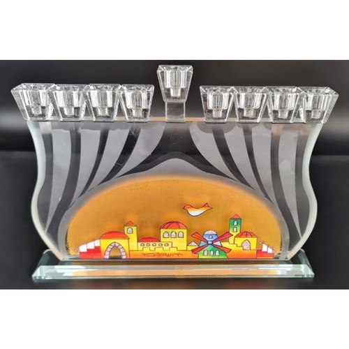 חנוכיית קריסטל גשר ירושלים של זהב