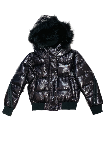 מעיל FILA פוך שחור מבריק (6/12-16)