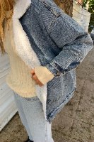 ג'קט ג'ינס צמר מטאו