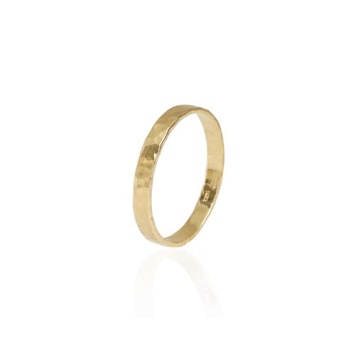 טבעת זהב מרוקעת 