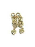 עגילי לני לב זהב