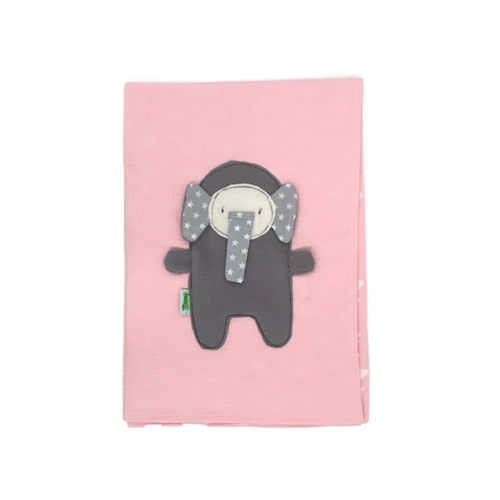 סער הפיל: שמיכת פיקה קייצית לתינוק (ניתן לבחור את צבע השמיכה)