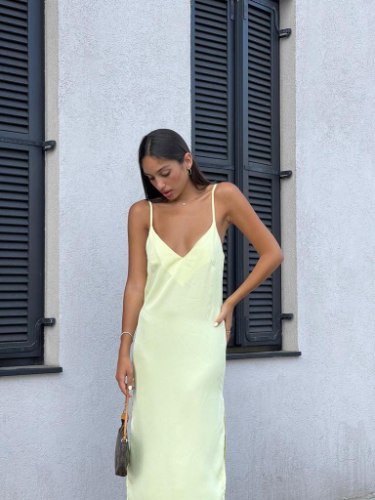 שמלת קוקו צהוב