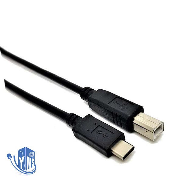 כבל מתאם USB 3.1 Type C Male Connector to USB 2.0 B Type Male Data Cable