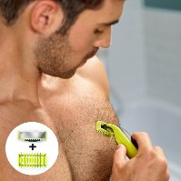 סכין גילוח פיליפס ONE BLADE, מכשיר לעיצוב זיפים וגילוח פנים וגוף 45 דקות פעולה