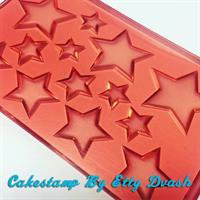תבנית כוכבים קטנים ליצירה בשוקולד לקישוט עוגה | כוכבים תבנית שוקולד עוגת יום הולדת | תבניות אתי דבש