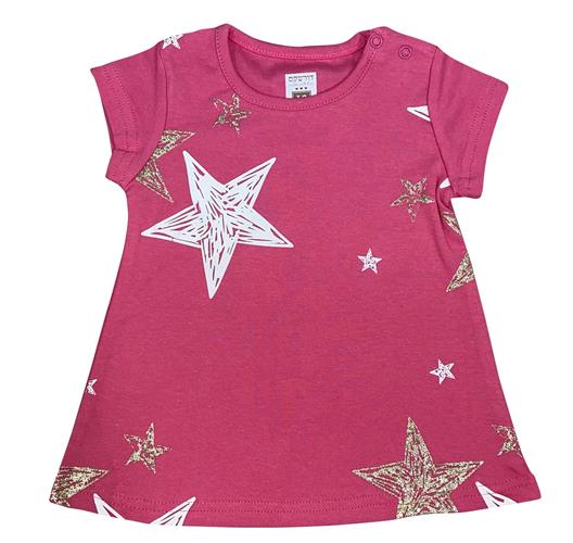 שמלה כוכבים ורוד פוקסיה