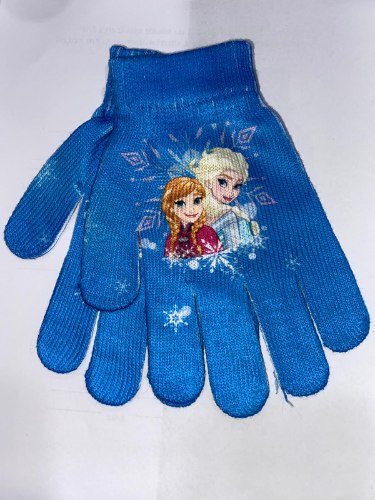 כפפות אלזה ואנה כחולות