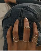 טבעת עין פתוחה כסף