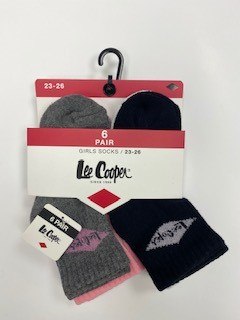 שישית גרבי בנות עקביות חצי מגבת צבעוני