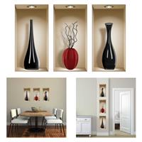 שלישיית נישות וזות שחורות ובורדו עם ענפים שחורים דגם 310