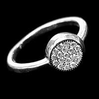 טבעת כסף משובצת זרקונים RG3227 | תכשיטי כסף