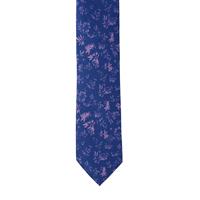 עניבה פרחים מארבל ורוד כחול