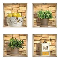 רביעיית נישות אבנים למטבח ופינת אוכל דגם 418S