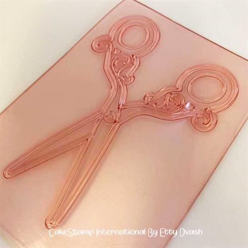 תבנית מספריים וינטאג' 5 סמ | ליצירה בשוקולד | מספריים וינטאג' לקישוט עוגות מיוחדות