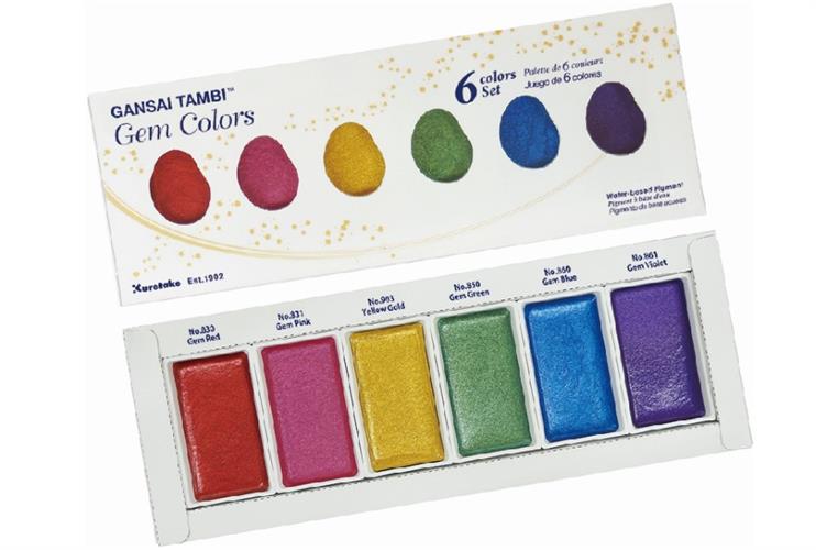 זיג צבעי מים GANSAI TAMBI פנינה סט 6X