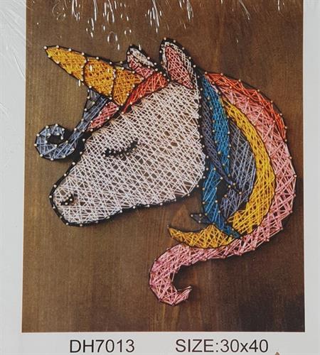 קיט תמונת חוטים ומסמרים - חדקרן לבן 30X40