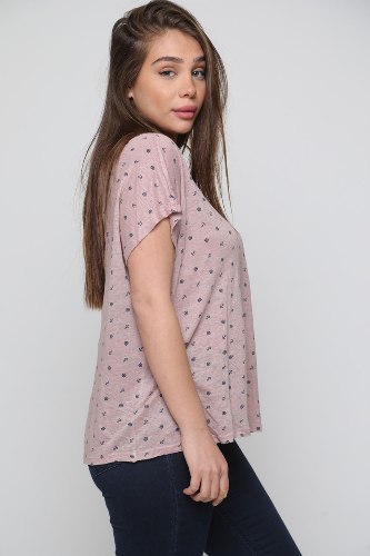 חולצת עוגן-ורוד