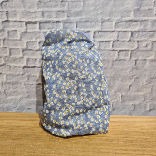 צעיף איטלקי תכלת פרחים קטנים