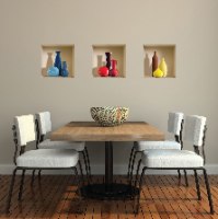 שלוש מדבקות גלגל הצבעים