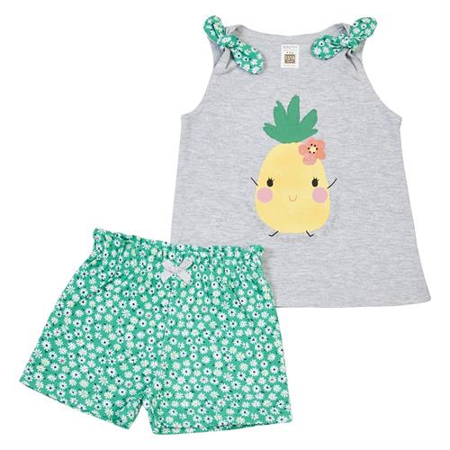 חליפת גופיית קשירה אננס אפור מלאנג'