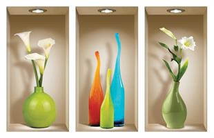 שלישיית נישות  בקבוקים צבעוניים דגם 131