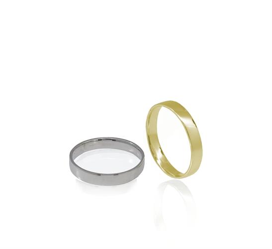 טבעת נישואין קלאסית ופופולרית לגבר בזהב 14 קרט