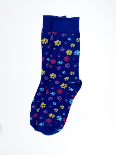 גרביים מעוצבות פרחים כחול