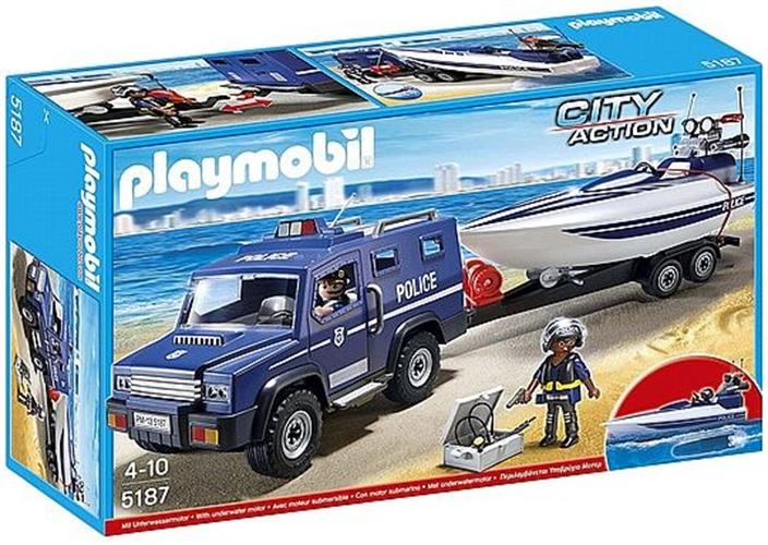 פליימוביל ג'יפ משטרה וסירת נגרר 5187