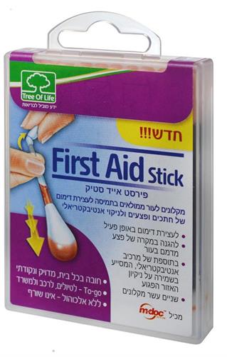 First aid stick מקלונים לעצירת דימום ולניקוי אנטיבקטריאלי חובה בכל בית  12 יחידות