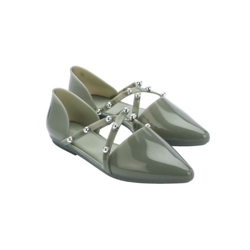 melissa pointy stripe-ירוק