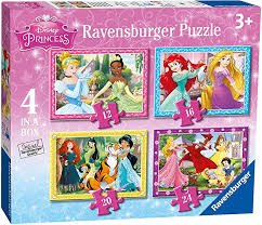 4 פאזלים בקופסא - נסיכות