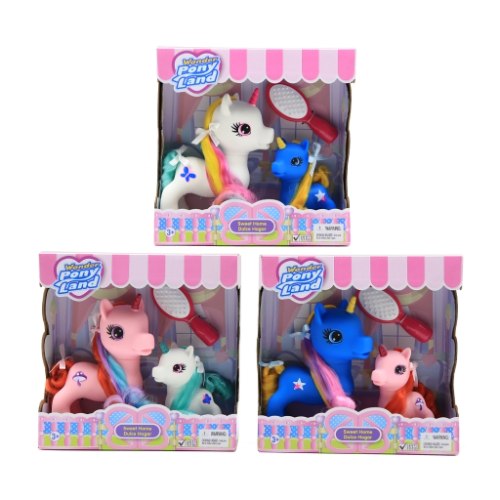 סט שני חדי קרן עם מברשת שיער