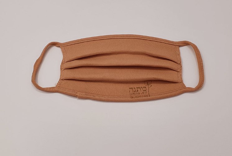 מסכה אופנתית רב פעמית מ100% כותנה אורגנית
