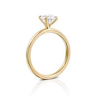 טבעת אירוסין זהב צהוב 14 קראט משובצת יהלום מרכזי MARTINI YELLOW